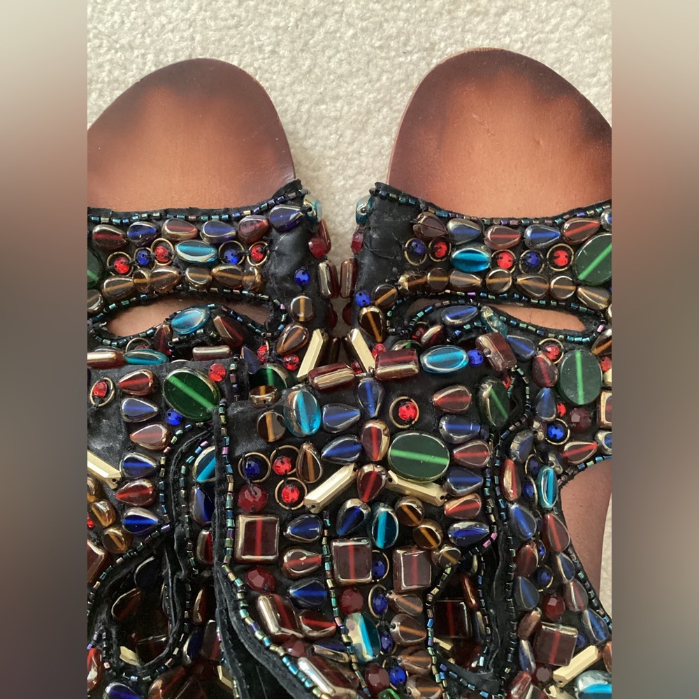 Free People Diamonte Gem Sandal Gladiator Festival Vacation - Picture 5 of 6